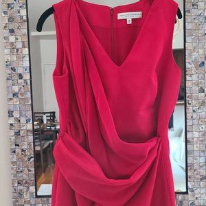 Carolina Herrera Red Virgen Wool Dress.